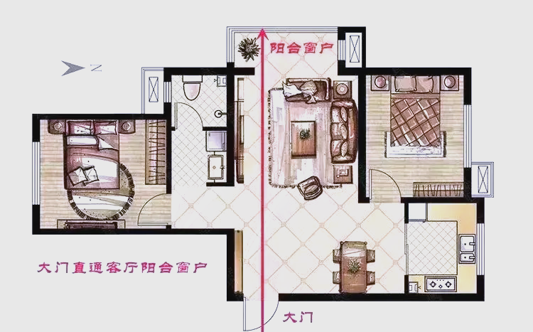 俩扇大门风水