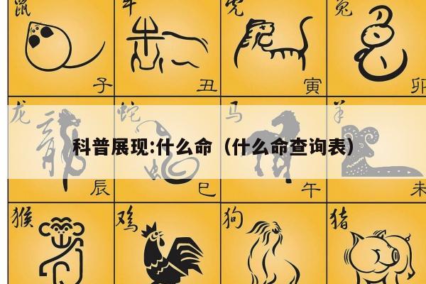 科普展现:什么命（什么命查询表）