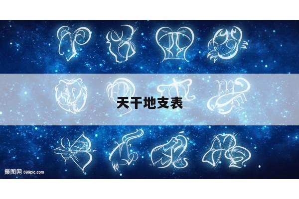 天干地支表